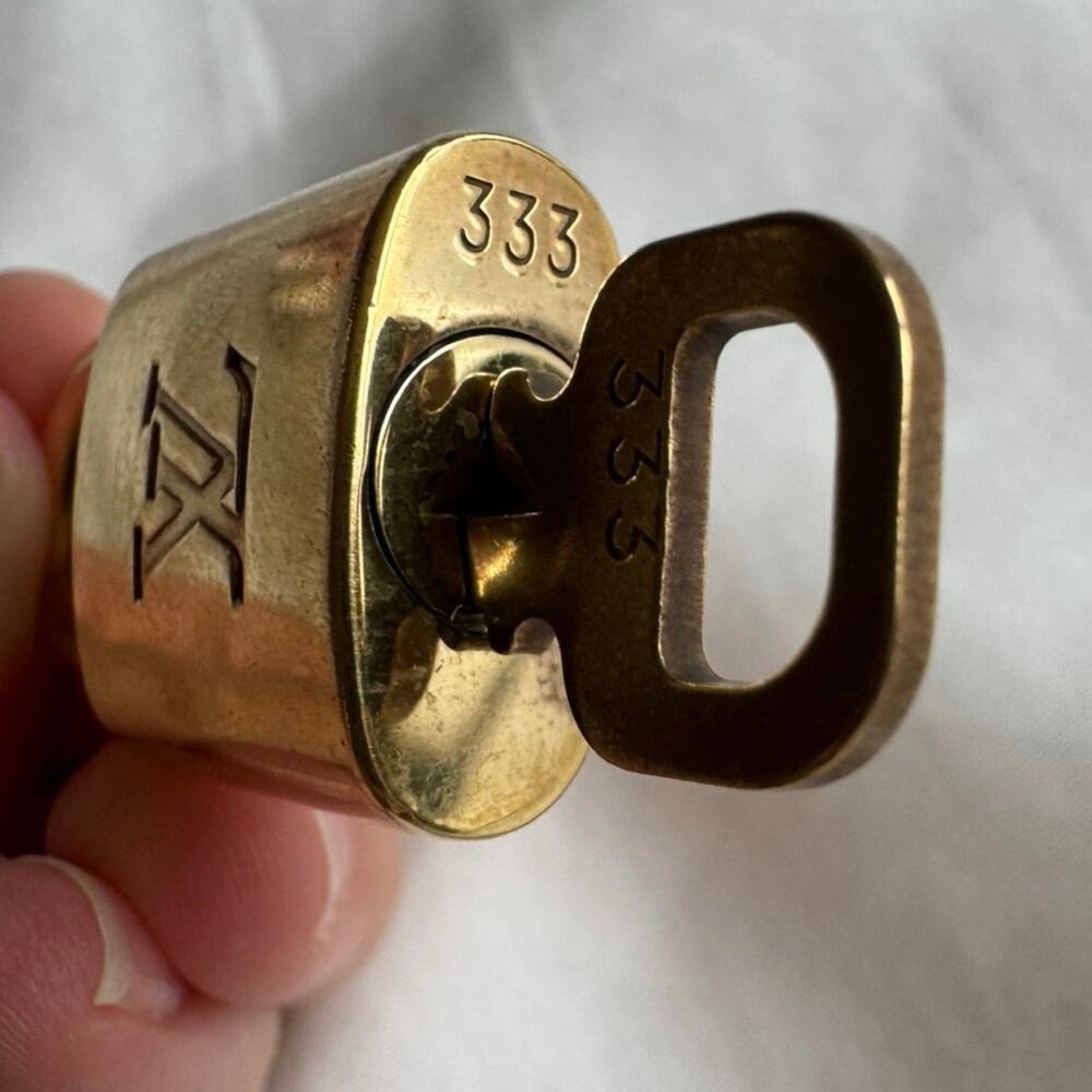 Rare Louis Vuitton Lock & Key Gold 333 Angel Number - Picture 3 of 11